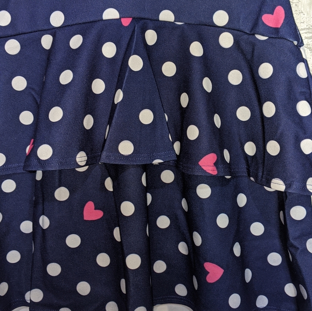 Dots & Heart Pattern Dress - Picture 4 of 5